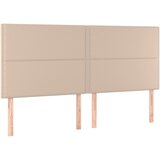 vidaXL Posteljno vzglavje 4 kosa kapučino 100x5x78/88 cm umetno usnje, (20739045) Cene