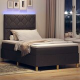  LED Box Spring Krevet Tamno smeđa 120 x 190 cm tkanina | shoptok.hr