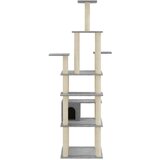 vidaXL Penjalica za mačke sa stupovima za grebanje svjetlosiva 183 cm | shoptok.hr