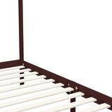  Okvir za krevet s baldahinom od borovine tamnosmeđi 100x200 cm | shoptok.hr