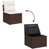  6-dijelni set vrtnih sofa od poliratana s jastucima smeđi | shoptok.hr