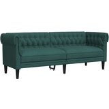 Maison Chic kavč - Sofa - Kanape trosed Chesterfield temno zelena tkanina, (21726813) | Shoptok.si