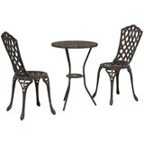 Bistro set za vrt 3 pcs Bronzana Aluminij | Eponuda.com