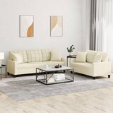  2-dijelni set sofa s jastucima krem od umjetne kože | shoptok.hr