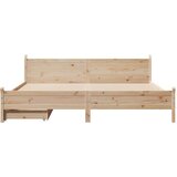 vidaXL Posteljni okvir brez vzmetnice 200x200 cm trdna borovina | Shoptok.si