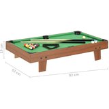 Mini biljarski stol 92 x 52 x 19 cm smeđe-zeleni | shoptok.hr