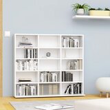 vidaXL Omarica za CD plošče bela 102x23x89,5 cm iverna plošča | Shoptok.si