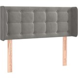  Vzglavje z ušesi temno sivo 93x16x78/88 cm žamet, (20952751) | Shoptok.si