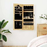  Zidni ormarić za nakit s ogledalom 37 5 x 10 x 90 cm | shoptok.hr