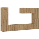  7 kosi stenske TV omarice Artisan Oak Engineered Wood, (21703642) | Shoptok.si
