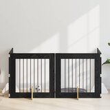 Vrata za pse s postoljem 4 pcs Crni hrast 80 x 80 cm | Eponuda.com
