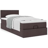  Otomanski okvir kreveta s madraca tamnosmeđi 80x200cm tkanine | shoptok.hr