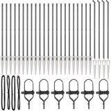  Stubovi ograde s šiljkom 26 kom Ø32 mm 140 cm Galvanizirani čelik | shoptok.hr