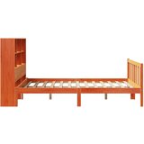 vidaXL Knjižna postelja brez vzmetnice vošč. rjava 140x200 cm borovina | Shoptok.si