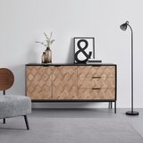 Bessagi Home retro komoda milano, strukturirana, jesen, črna | Shoptok.si