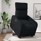 Maison Chic Naslanjač - Relax naslanjač s funkcijo vstajanja črno umetno usnje, (22040295) | Shoptok.si