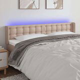  LED posteljno vzglavje kapučino 163x16x78/88 cm umetno usnje, (20951909) | Shoptok.si