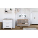 Faktum Flip otroška posteljica/postelja 2v1 140x70 cm, bela-hrast | Shoptok.si