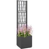 Vrtni saksija s rešetkom Tamnosiva 36 x 36 x 140 cm PP | Eponuda.com