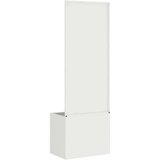 vidaXL Vrtno korito z dekorativno ploščo Bela 50 x 140 cm Mnogi jeklo | Shoptok.si