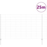  Vanjska divlja ograda s stupovima 25 x 1,4 m Pocinčani čelik | shoptok.hr