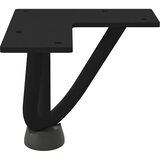  Noge za ukosnice za stolić za kavu 4 kom. Crne 10 cm Puni čelik | shoptok.hr