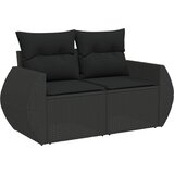  9-dijelni set vrtnih sofa s jastucima crni od poliratana | shoptok.hr