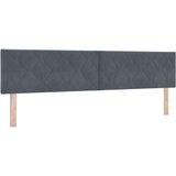 vidaXL Krevet s uzheadom s madracem tamno sivi 200x200 cm baršun | shoptok.hr