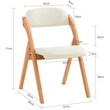 SoBuy leseni zložljivi stol v skandinavskem slogu, (20815481-c847881) | Shoptok.si