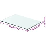  Ploče za police 2 kom staklene prozirne 40 x 20 cm | shoptok.hr