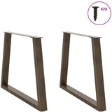  Noge za blagovaonski stol V-oblik 2 kom Prirodni čelik 90 x (72-73,3) cm Čelik | shoptok.hr