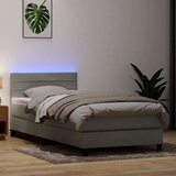 Box Spring krevet s madracem svijetlo sivi 80x220 cm samt Cijene