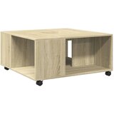 Maison Chic Klubska mizica - kavna mizica - Nizka mizica sonoma hrast 80x80x40 cm konstruiran les, (21752694) Cene