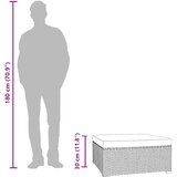  Vrtni tabure s jastukom smeđi 70 x 70 x 30 cm od poliratana | Eponuda.com
