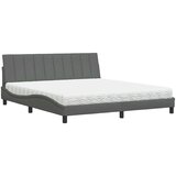 vidaXL Krevet s madrac svjetlosivi 180x200cm tkanina | shoptok.hr