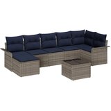  Sjedeća garnitura za vrt 8 kom. Siva poliratan 297 x 132,5 x 85 cm | shoptok.hr