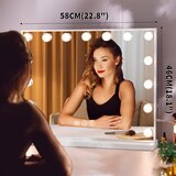 HANSONG Hollywood Ogledalo z Osvetlitvijo, LED Make-Up Ogledalo z USB Priključkom | Shoptok.si