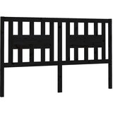 Maison Chic posteljno vzglavje - vzglavna omarica - nočna omarica črno 126x4x100 cm trdna borovina, (21706502) | Shoptok.si