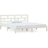  Posteljni okvir bel iz borovine 140x190 cm, (20647295) | Shoptok.si