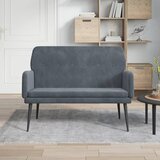  Klupa tamnosiva 108 x 79 x 79 cm baršunasta | shoptok.hr