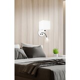 Candellux magnum 1 zidna lampa 1X40W E27+3W led četvrtast abažur bela