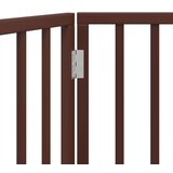 vidaXL Vrata za pse zložljiva 2 panela rjava 160 cm topolovina | Shoptok.si