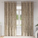 vidaXL Zavese iz žameta 2 kosi z očki Šampanjec 245x140 cm Cene