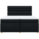 vidaXL Krevet s oprugama i madracem crni 200x200 cm od tkanine | shoptok.hr