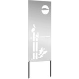 vidaXL Zaslon za zasebnost v vrtu srebrna 50 x 140 cm Pocinkano jeklo Cene