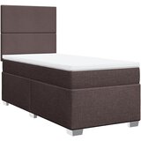  The Living Store Box spring postelja z vzmetnico temno rjava 100x200 cm blago - Box Spring Postelja, (21497040) | Shoptok.si