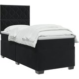 Boxspring krevet s madracem Crna 100 x 200 cm Baršun | shoptok.hr