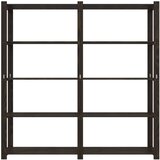  Stalak za pohranu 5 razina crni 170x38x170 cm masivna borovina | shoptok.hr