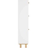 Ormarić za cipele bijeli 52 x 25 x 115 cm drvo i prirodni ratan | shoptok.hr