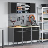 vidaXL Set od 5 Crna Čelik Velik Podesive noge Radni kabinet Cijene